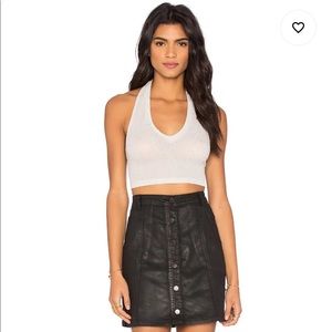 Mulan Zig Zag Halter Crop Top by Motel